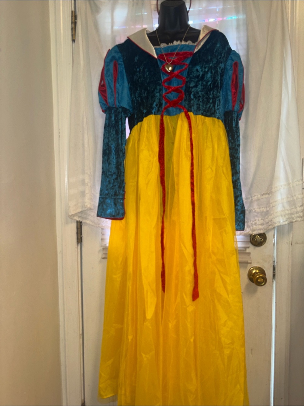 Classic Snow White  Princess Women Costume Dress - Blue, Red & Yellow